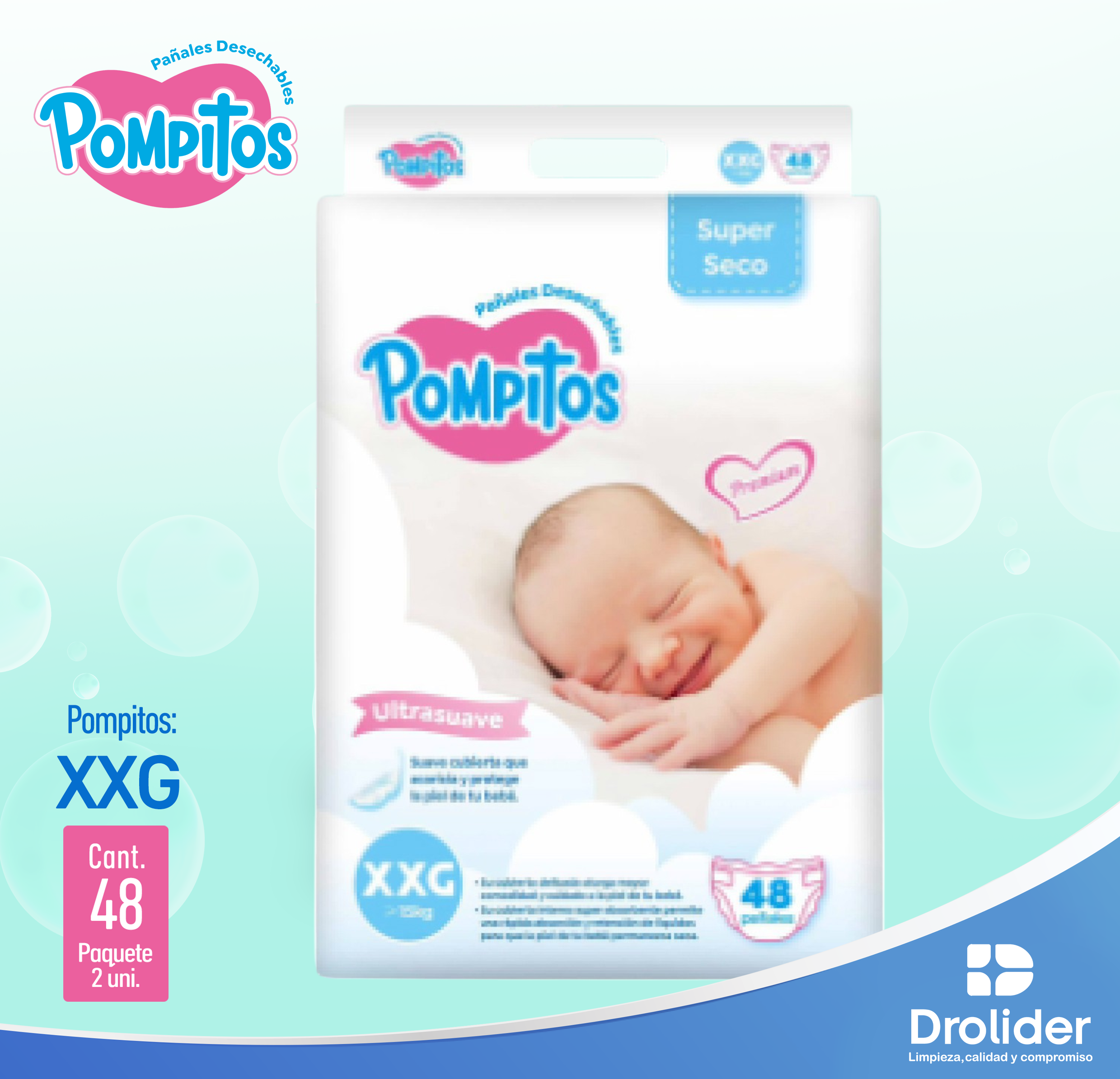 Pañales desechable tamaño XXG - Pompitos