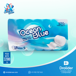 Papel Higiénico – Ocean Blue 28 Rollos x 5 plg (x3 Paquetes)