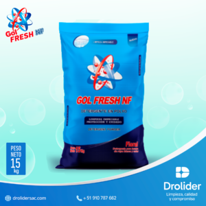 Detergente en Polvo Floral – GOL FRESH NF (15 kg) – Drolider SAC