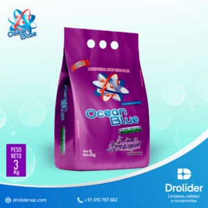 Detergente en Polvo Lavanda – Ocean Blue (3 kg) – Drolider SAC