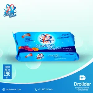 Jabón de Ropa Aroma Floral – Ocean Blue (190 g) – Drolider SAC